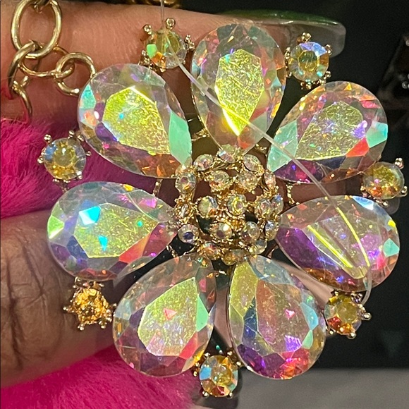 Steve Madden Pink Bear / Pom Pom Bling Bag Charm NWT - Picture 11 of 15